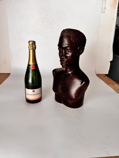 Sculpture en bois d'Afrique Body in a Brown Color 20th Century