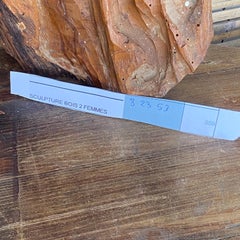 Sculpture in wood, old patina, France 1970