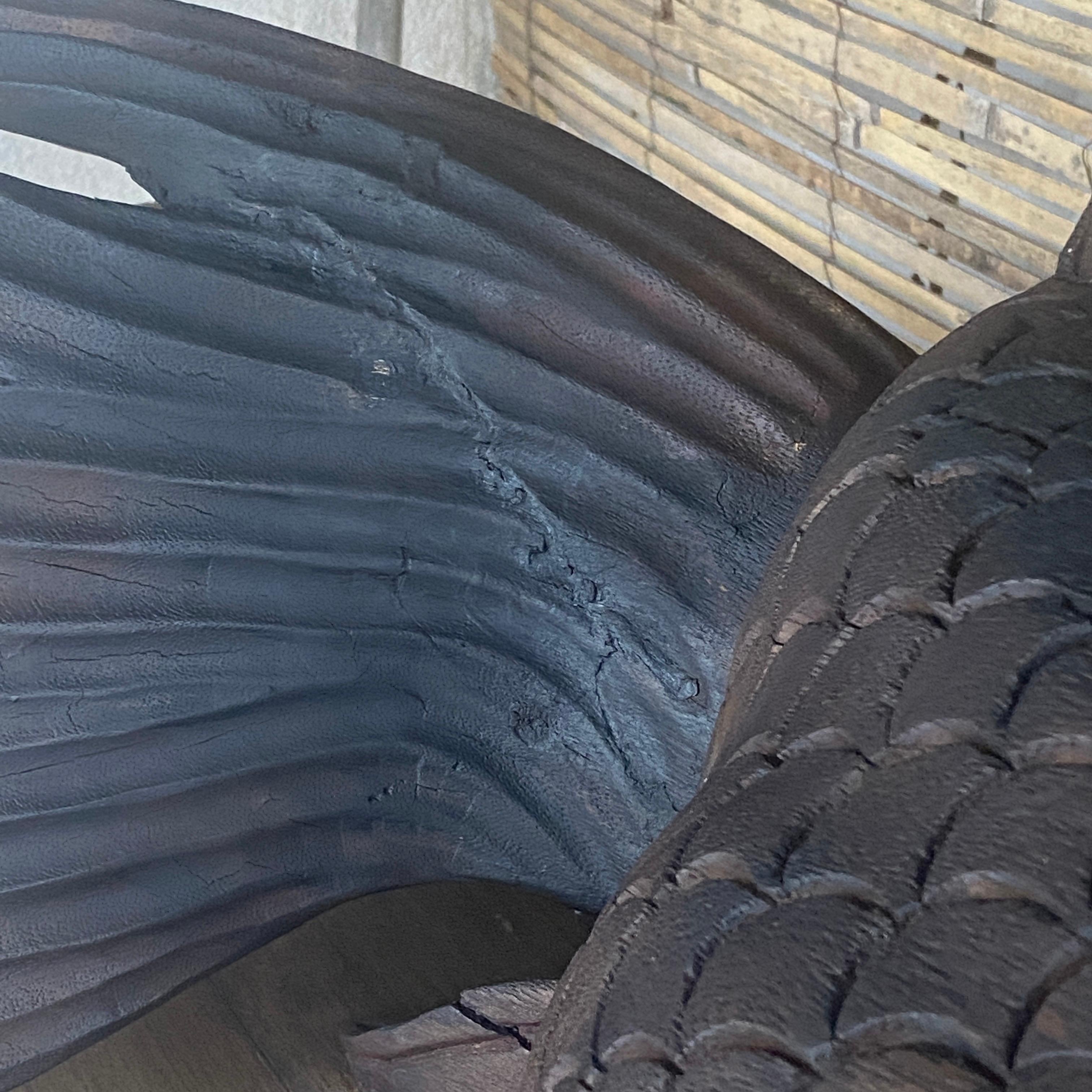 Scultura in Wood, raffigurante un pesce, colore marrone e rosso, dimensioni grandi, 1970 In condizioni buone in vendita a Auribeau sur Siagne, FR