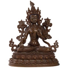 Sculpture Indian Goddess in Patinated Bronze