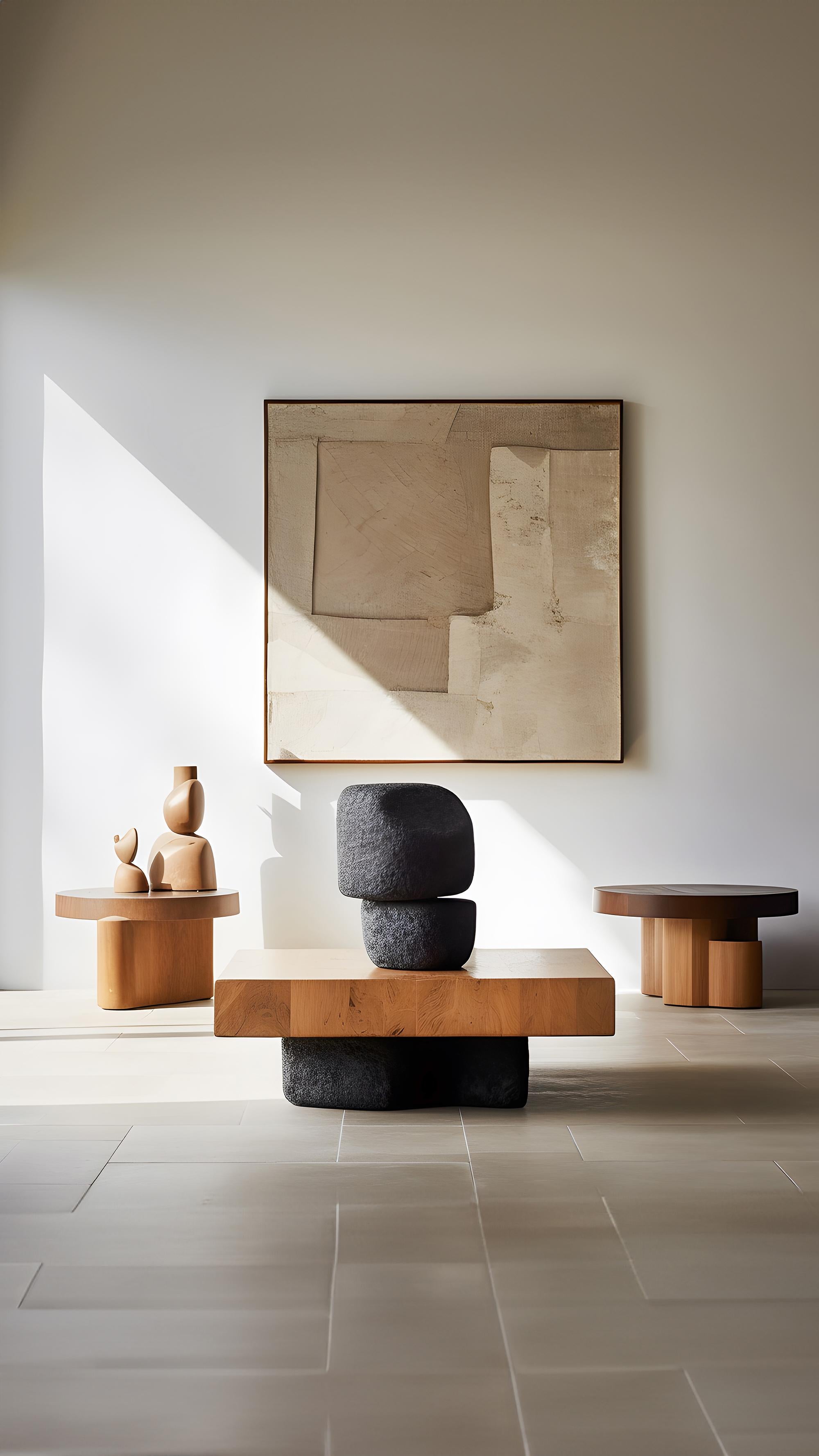 Sculpture-Inspired Unseen Force #28 Solid Wood Table by Joel Escalona, Decor Foc In New Condition For Sale In Estado de Mexico CP, Estado de Mexico