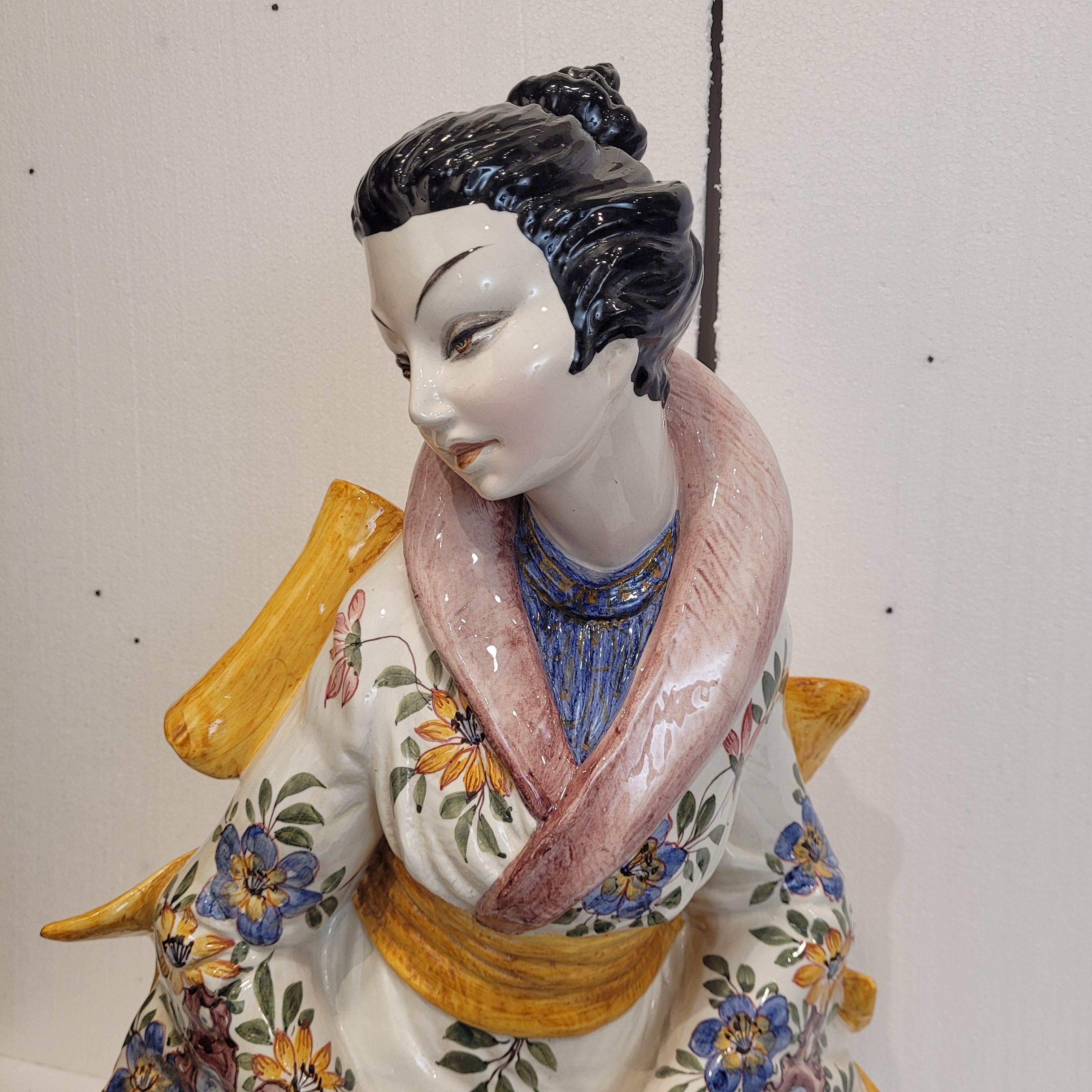 Fait main Sculpture Italie Porcelaine émaillée, majolique, Domenico Poloniato, 