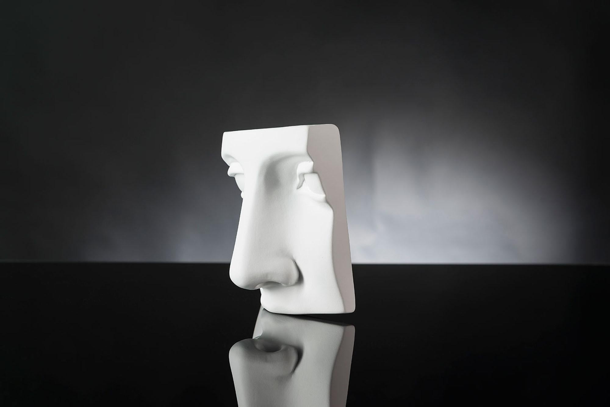 Modern Sculpture June's Nose, White Bassano Ceramic, Italy For Sale