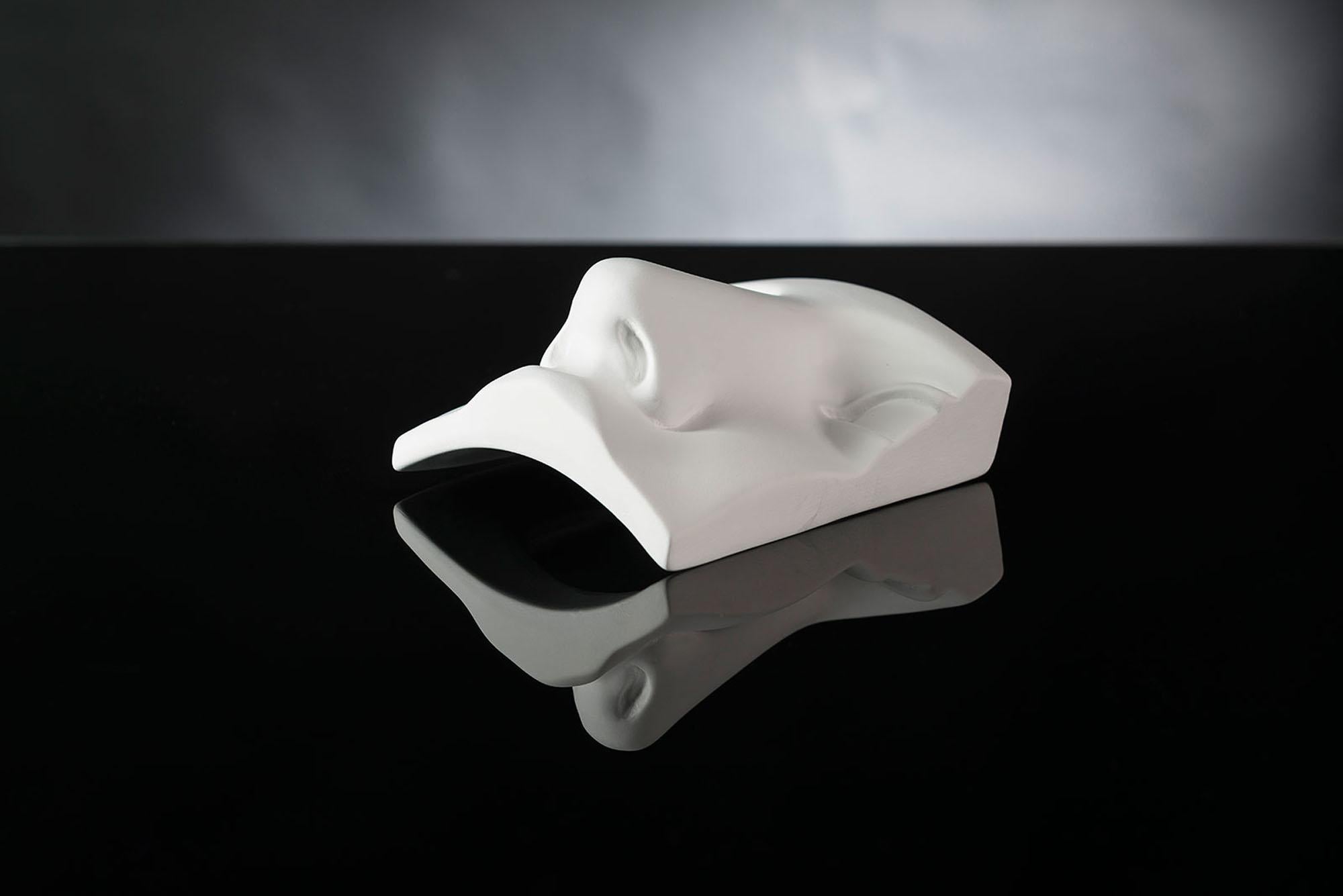 Italian Sculpture June's Nose, White Bassano Ceramic, Italy For Sale