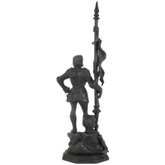 Sculpture "Knight with a Standard", Sverdlovsk Cast Iron Foundry, Russia (USSR)