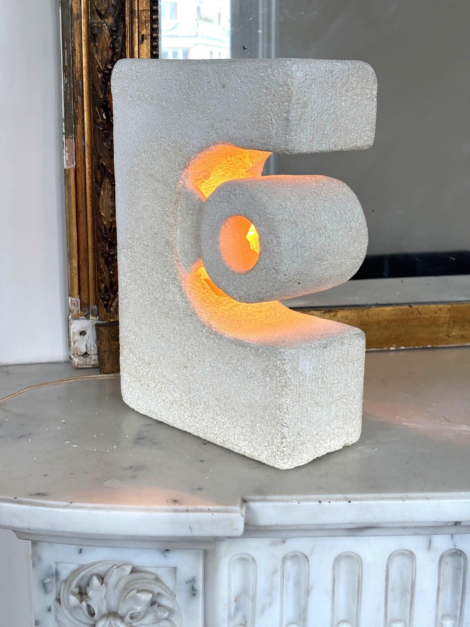 Mid-Century Modern Sculpture lamp by Albert Tormos 1970, France For Sale