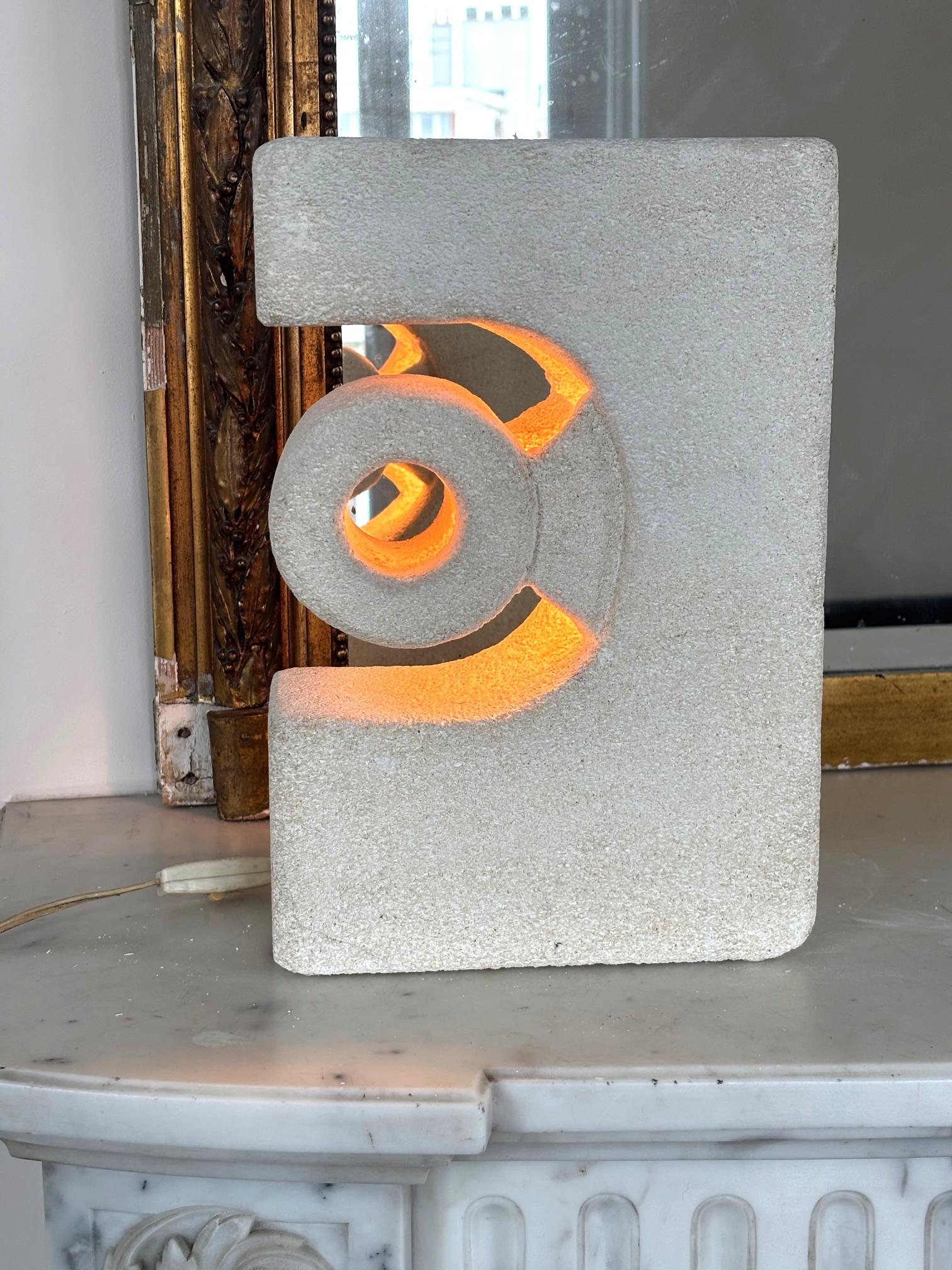 Hand-Crafted Sculpture lamp by Albert Tormos 1970, France For Sale