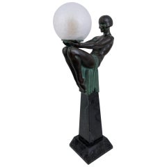 Sculpture Lamp Enigme in the French Art Deco Style an Original Max Le Verrier