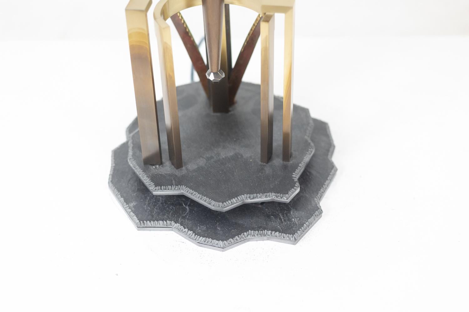 Skulptur-Lampe mit Achate. Kunsthandwerkliche Arbeit. im Angebot 7