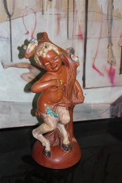 Sculpture Leopold Anzegruer Saca Mid-Century Italy Satyr 1940