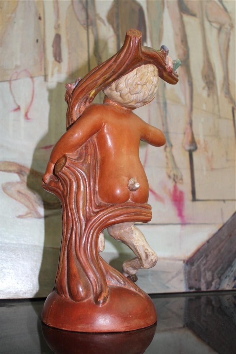 Sculpture Leopold Anzegruer Saca Mid-Century Italy Satyr 1940  In Good Condition In Palermo, Sicily