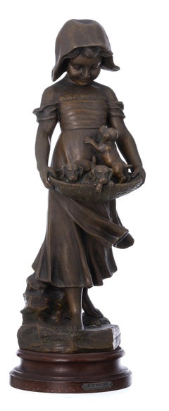 Sculpture - Les Petits Chiens and Le Petist Chats - Aristide de Ranieri (signed)