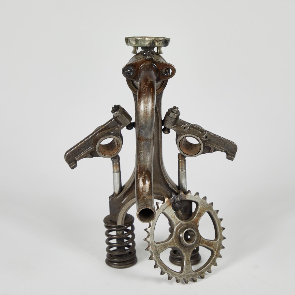 Late 20th Century Sculpture Made from Industrial Iron Parts in France, circa 1980s