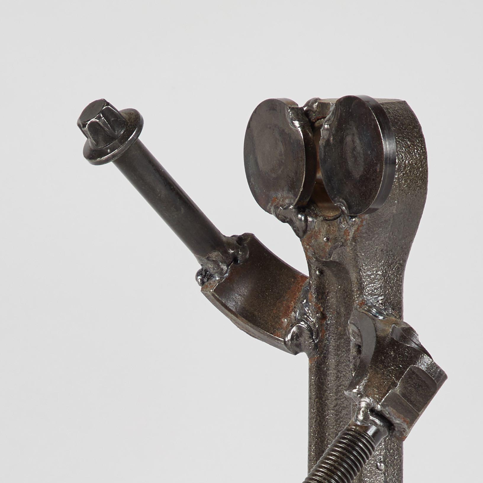 Late 20th Century Sculpture Made from Industrial Iron Parts in France Circa 1980s