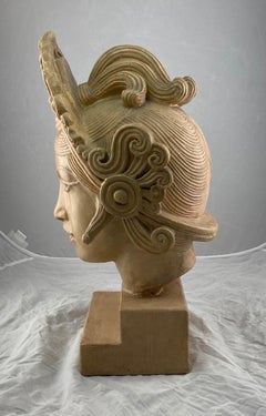 Escultura sueca de escayola de principios del siglo XX, Art Decó, firmada Strindberg