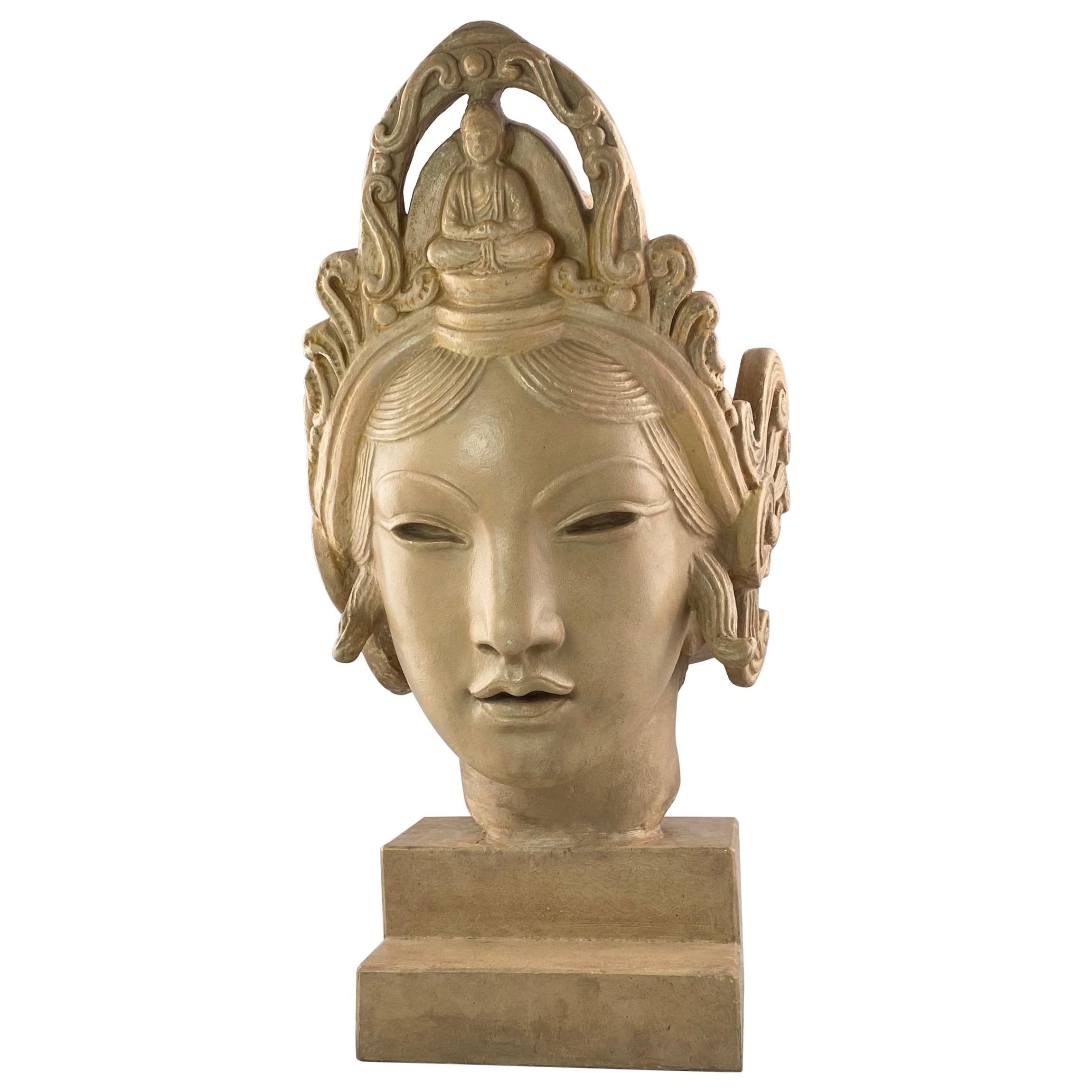 Early 20th Century Swedish Plaster Sculpture, Art Deco, signed Strindberg For Sale
