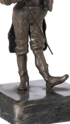 Sculpture - Male figure with top hat - 19th century