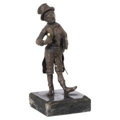 Sculpture - Male figure with top hat - 19th century