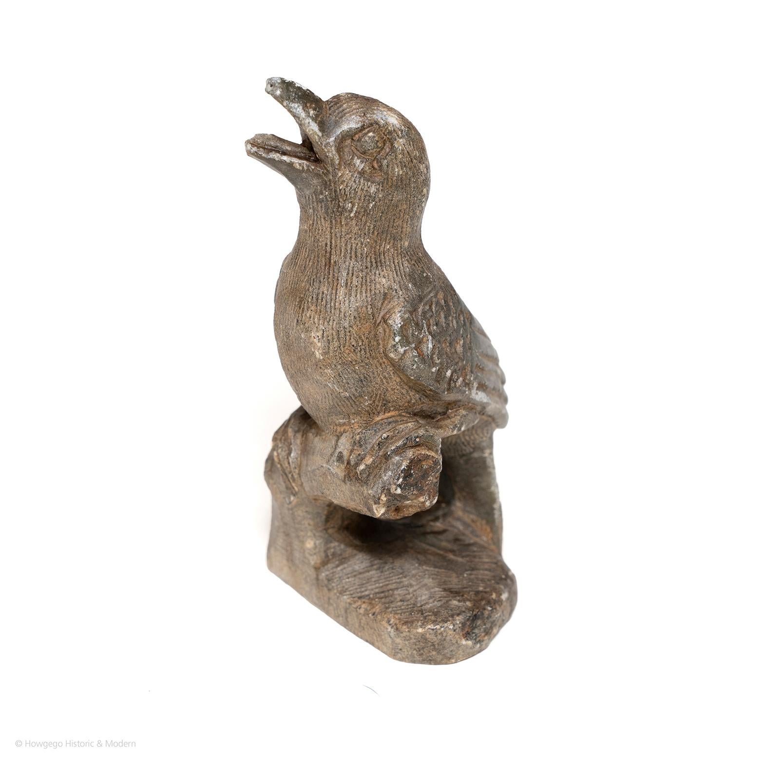 Victorian Sculpture Marble Bird Singing For Sale