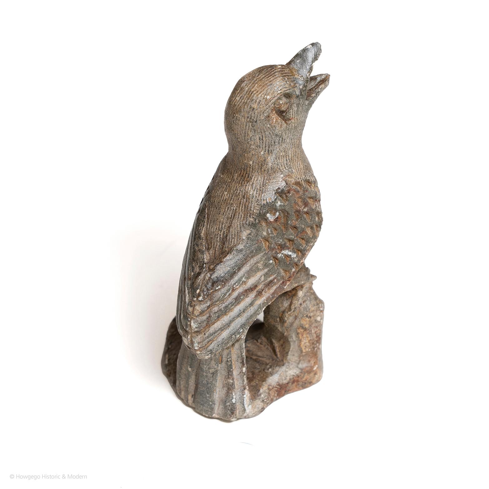 Italian Sculpture Marble Bird Singing For Sale