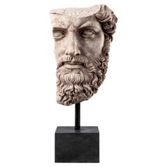 Sculpture, Marble Bust of Lucius in the Taste of Antique Rome.