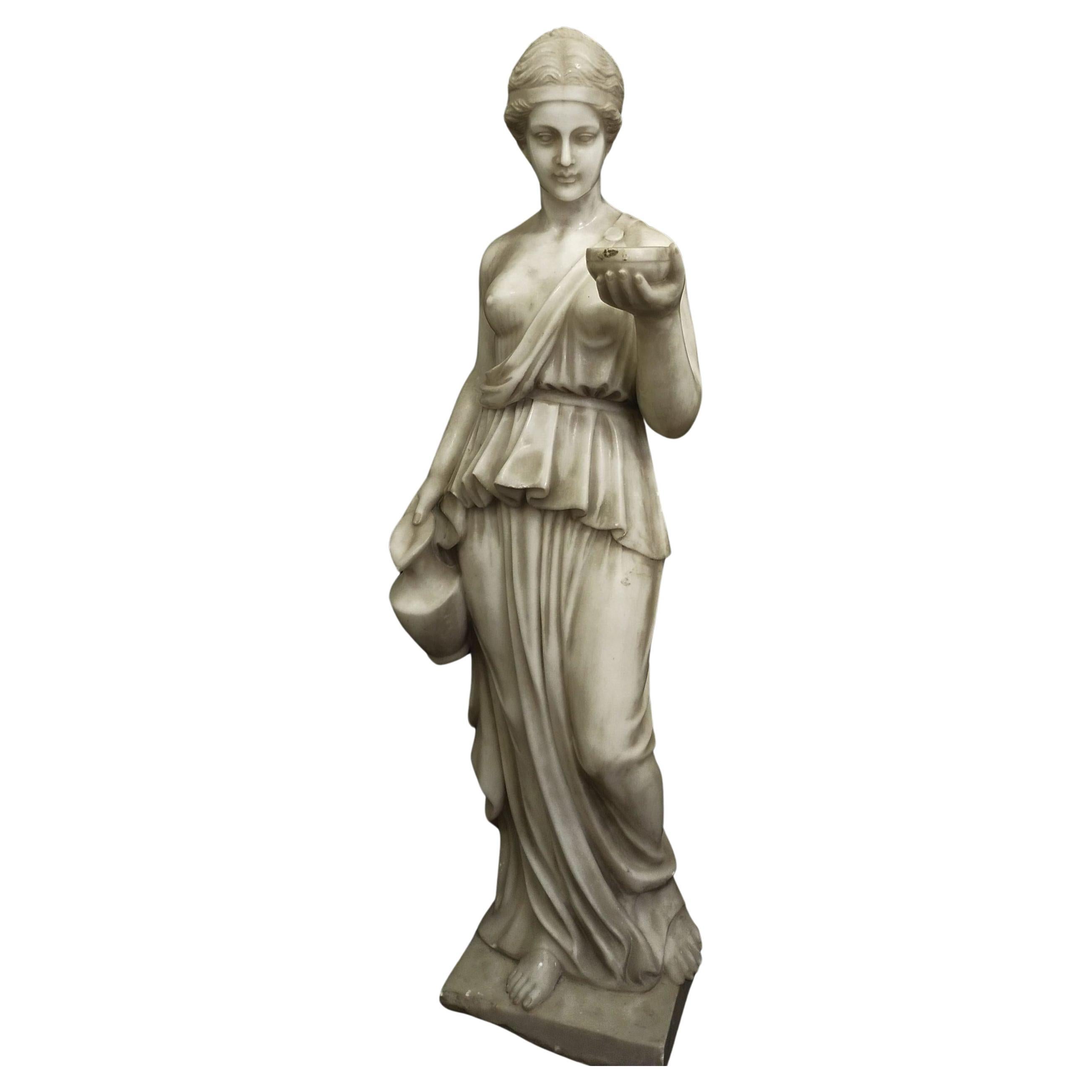 Sculpture marble Hebe from Thorvaldsen's model For Sale