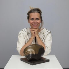 Sculpture Masked Face by Jos van Vreeswijk