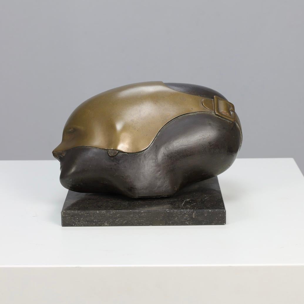 Escultura Rostro enmascarado de Jos van Vreeswijk Holandés en venta