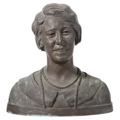 Sculpture - Maximiano Alves (signée) - Buste de femme