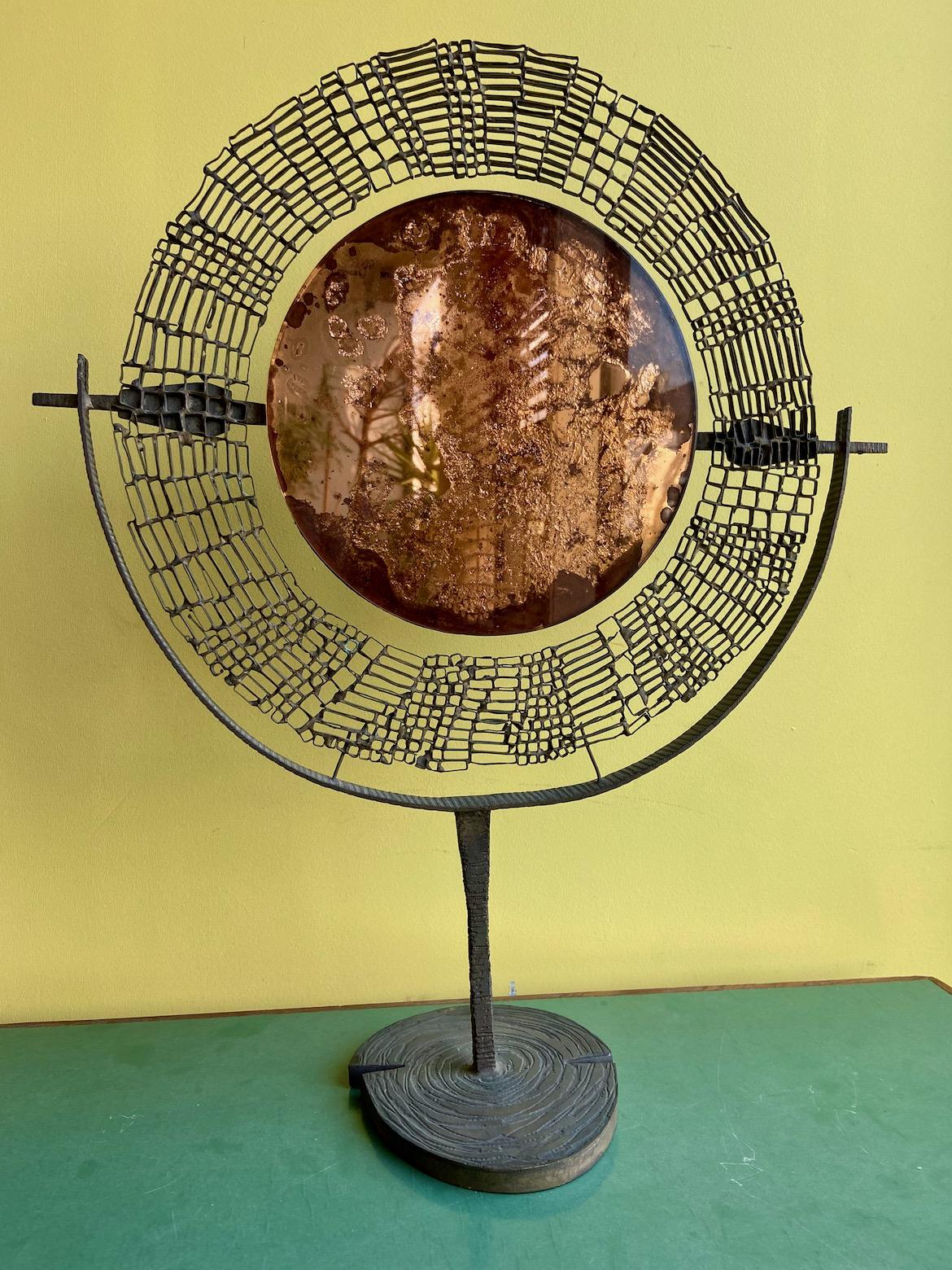 Brutalist Mirror Sculpture, Lorenzo Burchiellaro, 1954, for X Triennale, signed For Sale 9
