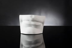 Sculpture Mouth of David by Michelangelo, White Bassano Ceramic, Italy