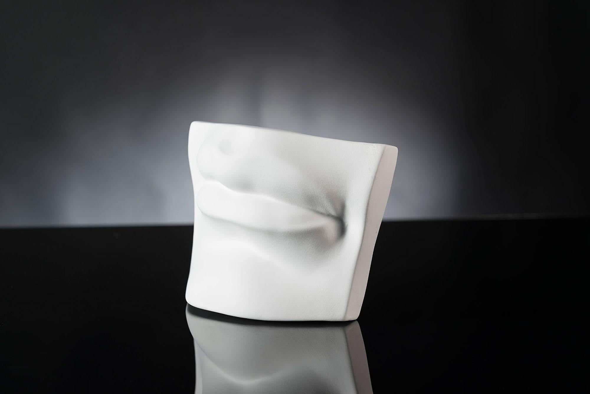 Moderne Sculpture Mouth of David de Michel-Ange, céramique blanche de Bassano, Italie en vente