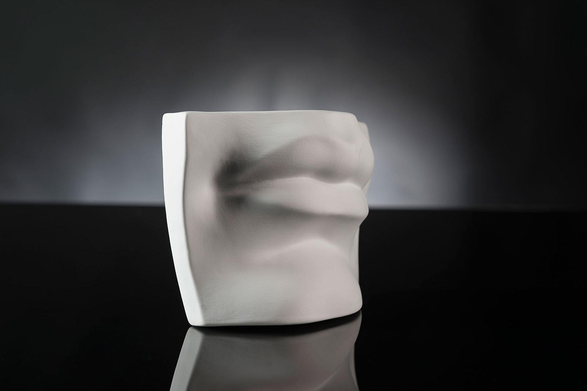 italien Sculpture Mouth of David de Michel-Ange, céramique blanche de Bassano, Italie en vente