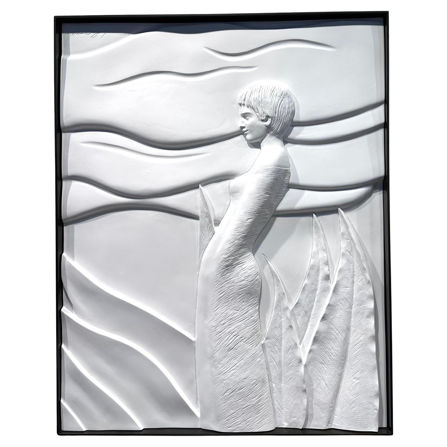 Eden decorative staff bas-relief wall sculpture by Jérôme Bugara, France  For Sale