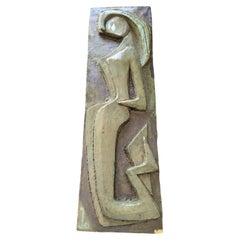 Wandskulptur aus Schiefergestein