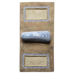 sculpture murale terre cuite et émaux travail des années 1970