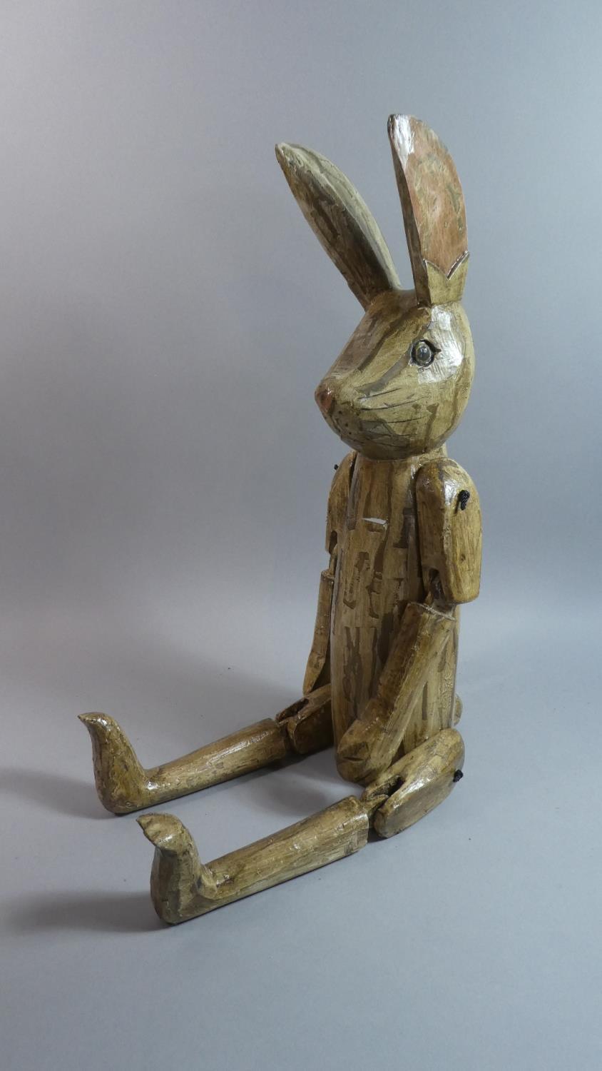 articulated wooden rabbit