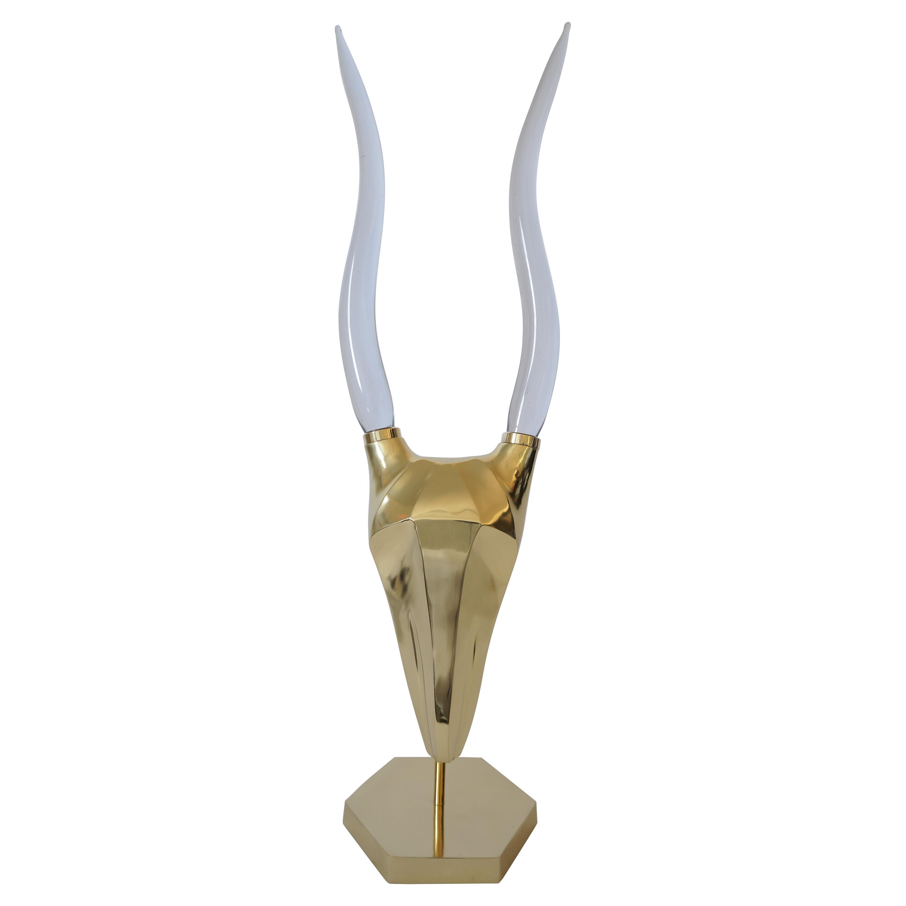 Sculpture of a Gazelle Head by Karl Springer
