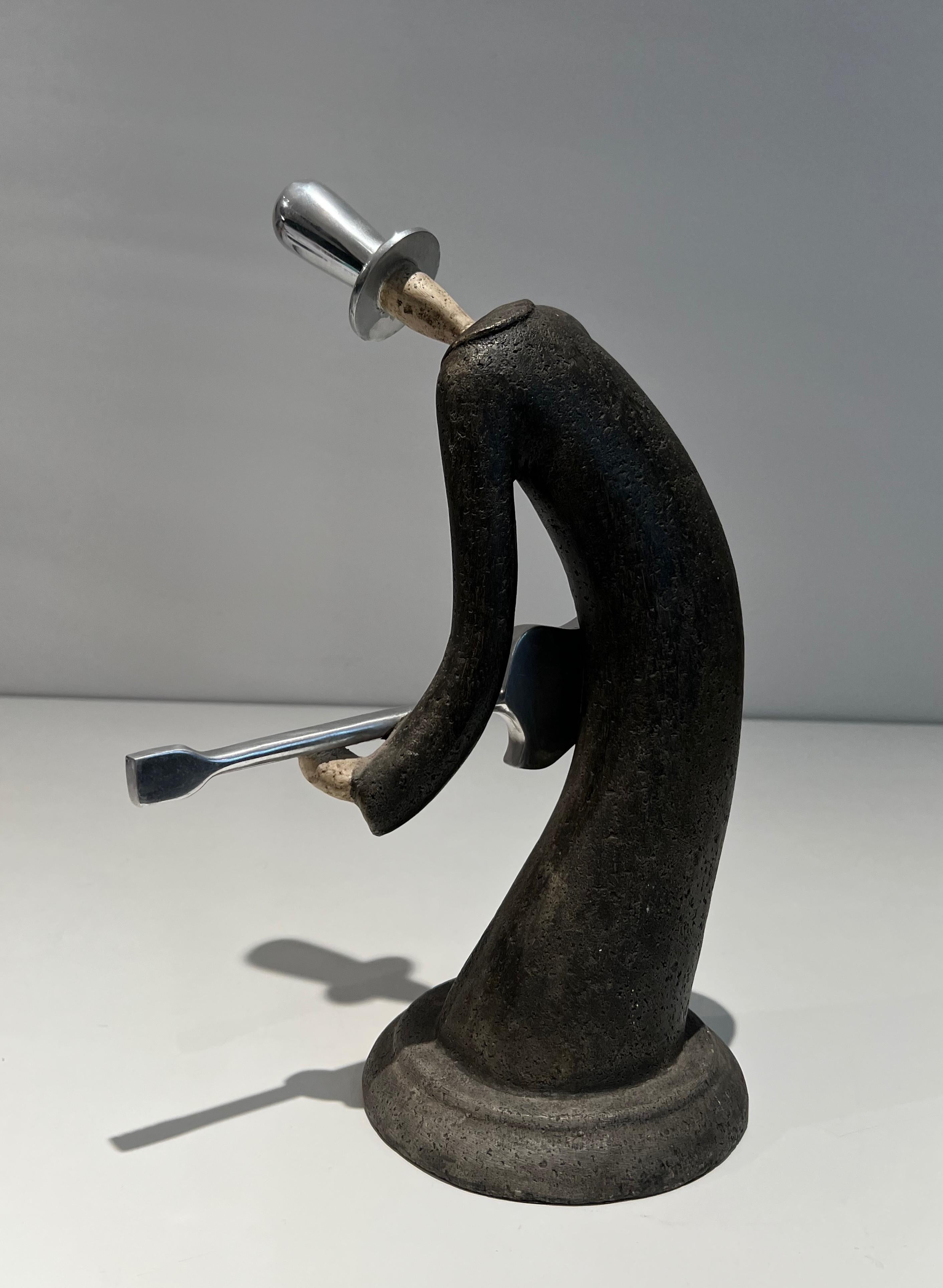 Escultura de un guitarrista Acero en venta