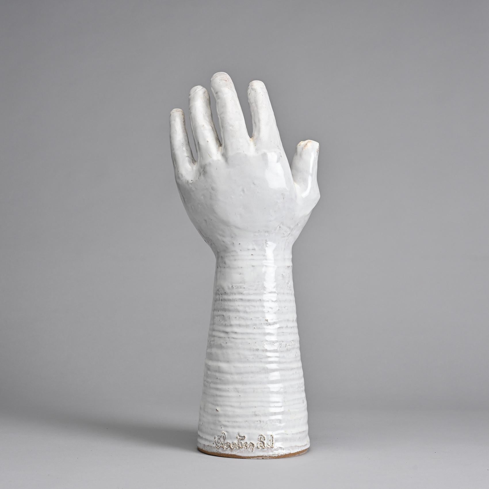 Sculpture of a Hand by the Cloutier Brothers, Unique Piece In Excellent Condition In VILLEURBANNE, FR