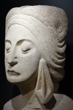Sculpture of a Head of a Woman Richly Jeweled, circa 1925