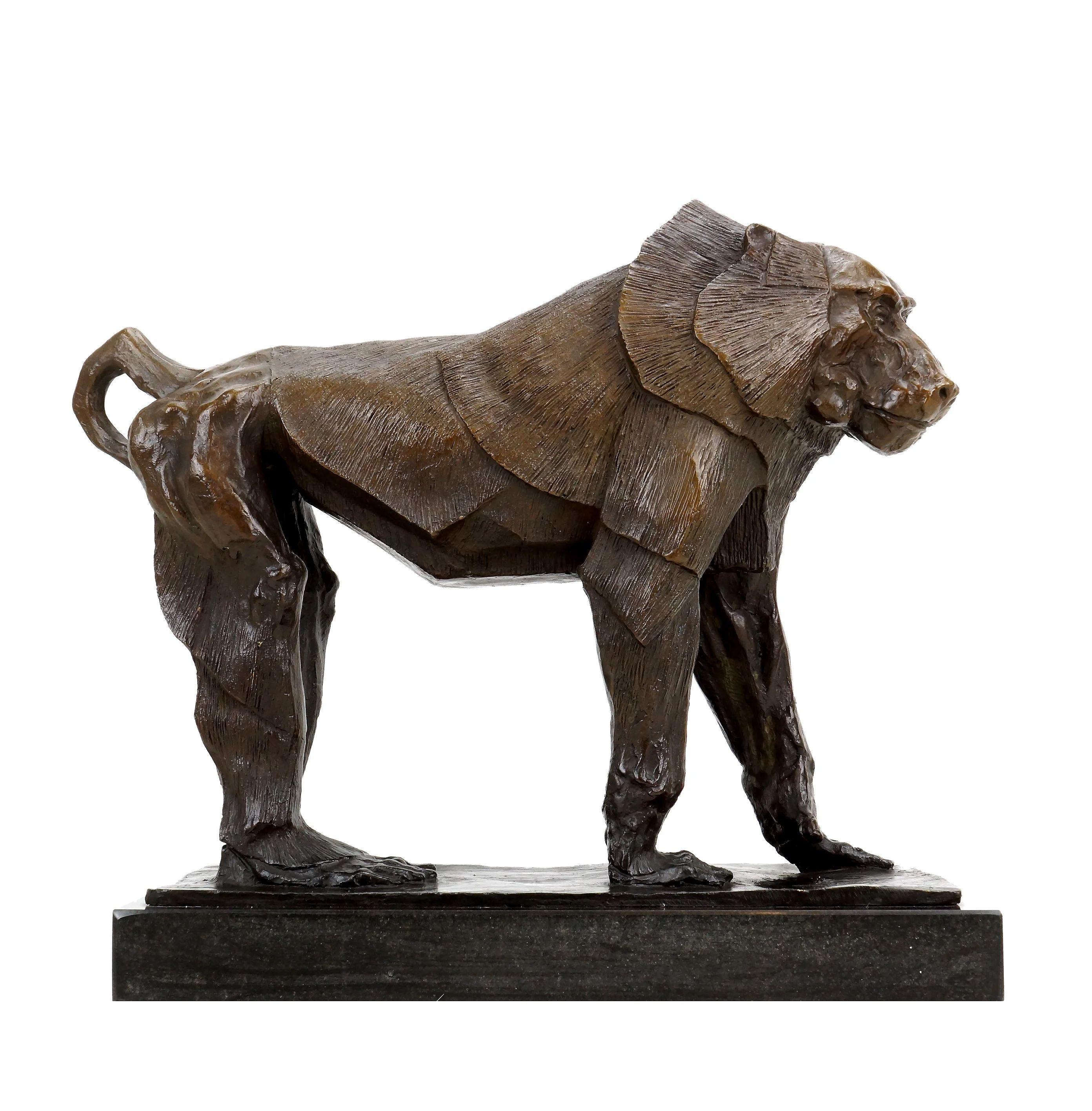 Moderne sculpture d'un grand singe dans le style de Rembrandt Bugatti Sculpture en bronze en vente