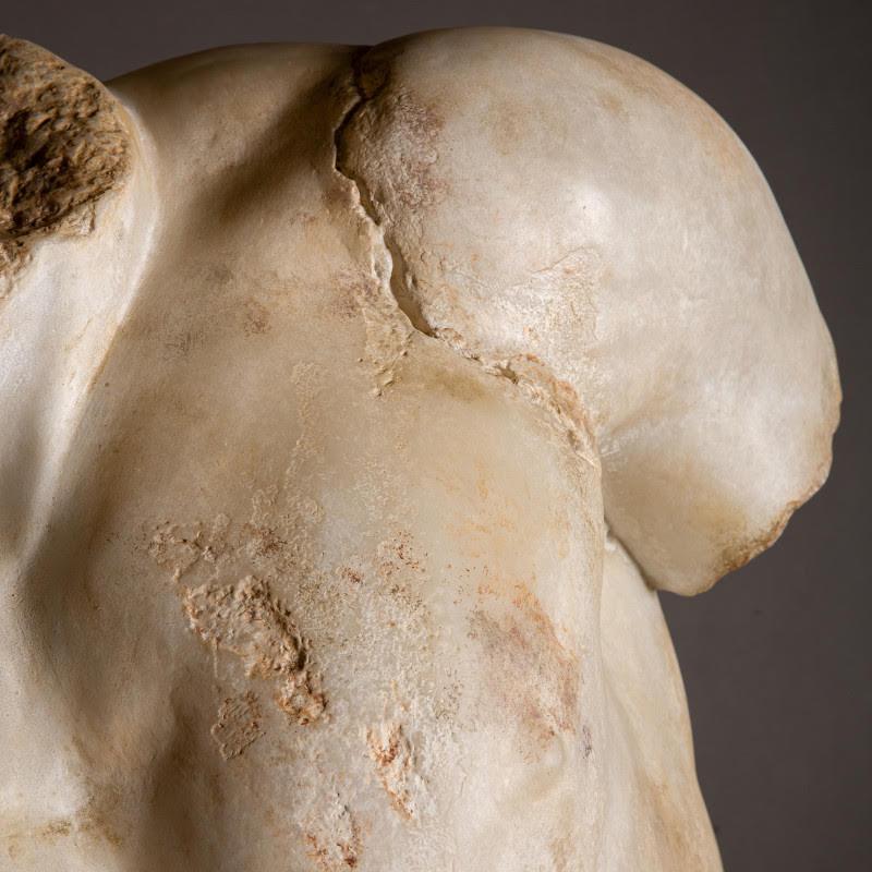 Contemporary Sculpture of a Male Torso in the Hellenistic Style, 21st Century. For Sale