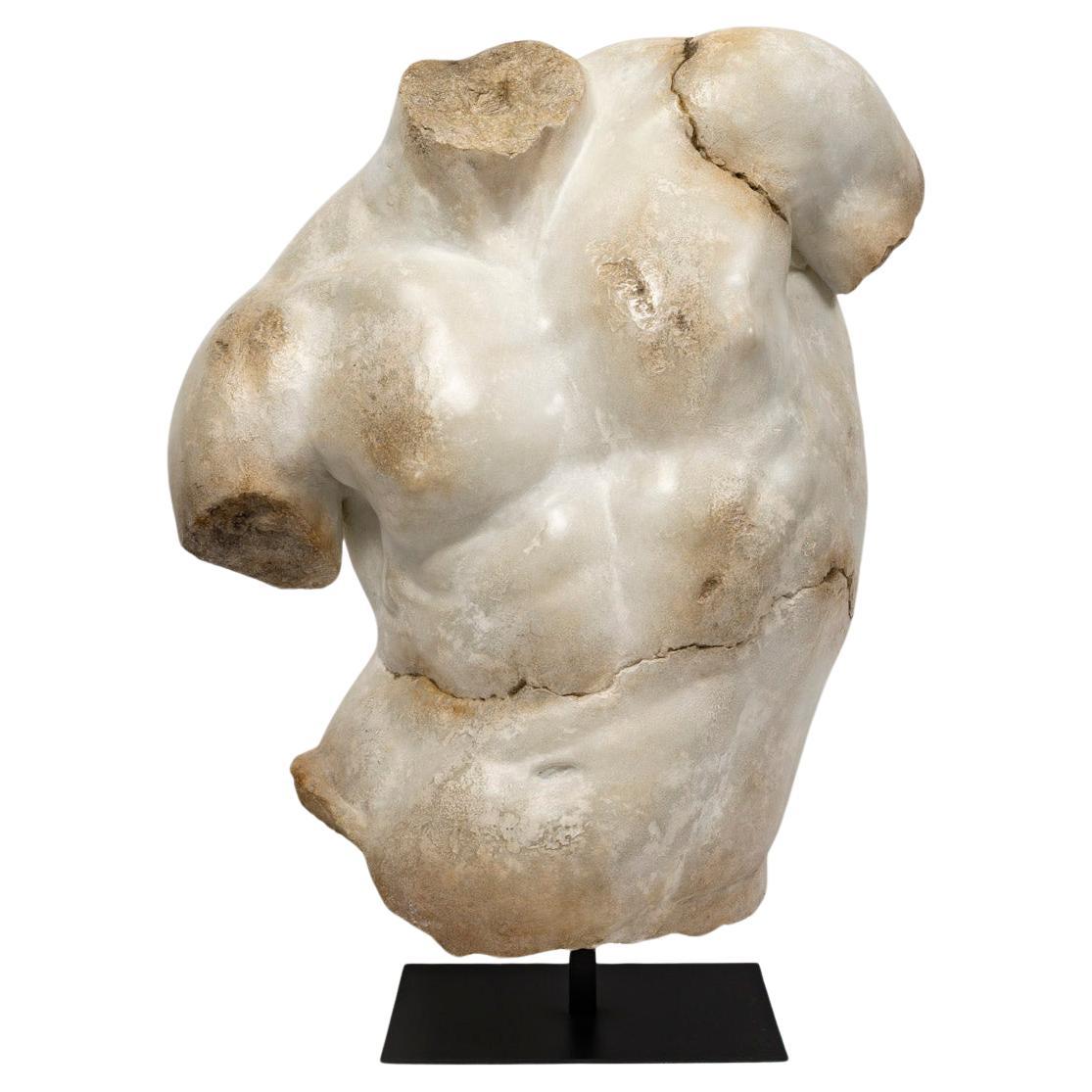 Skulptur eines männlichen Torso im hellenistischen Stil, 21. Jahrhundert. im Angebot