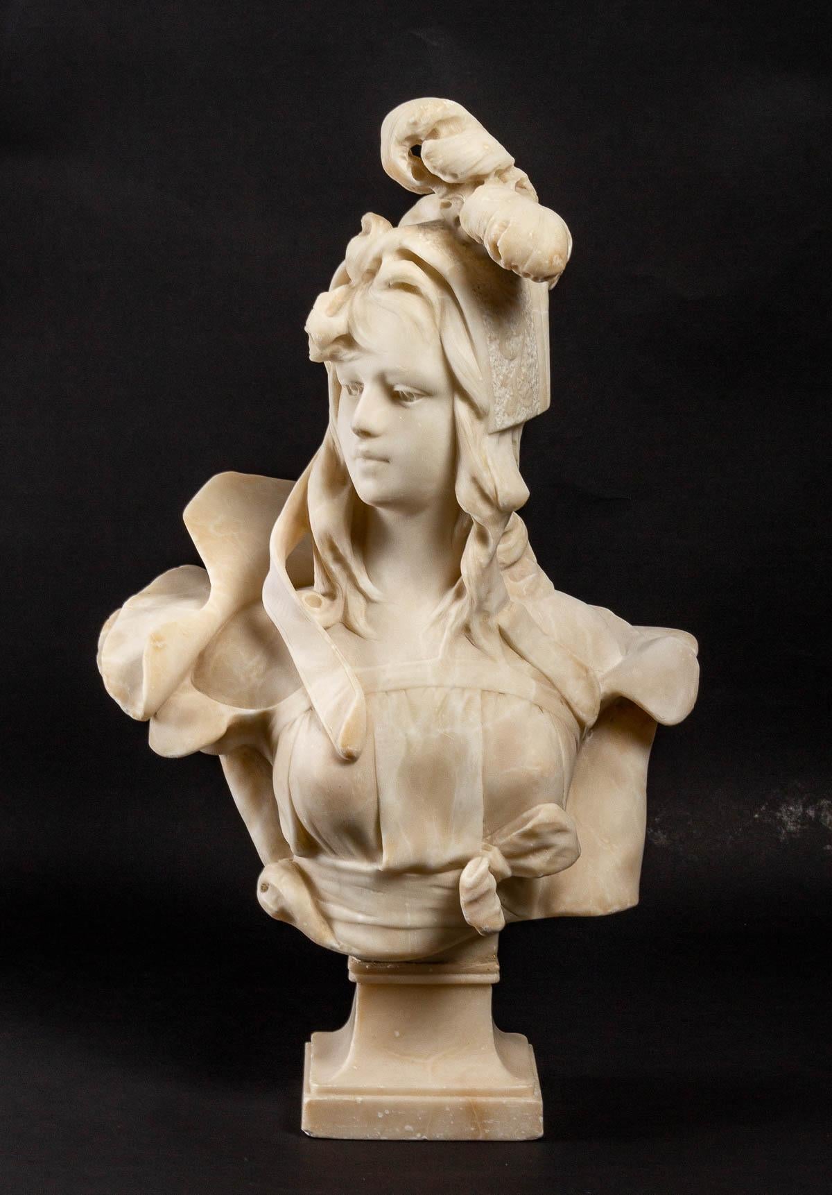 Sculpture of a Merveilleuse in Alabaster 1