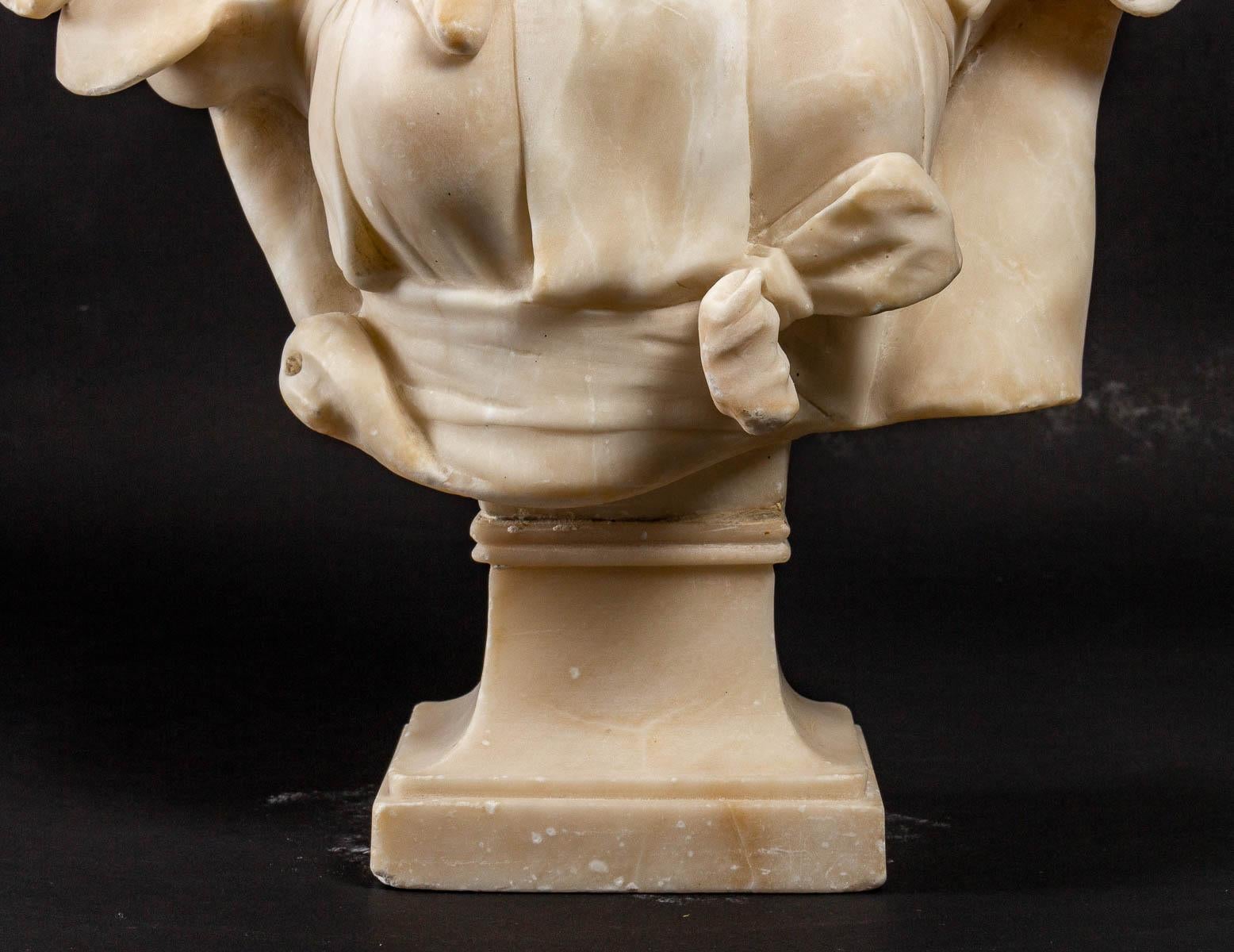 Sculpture of a Merveilleuse in Alabaster 3