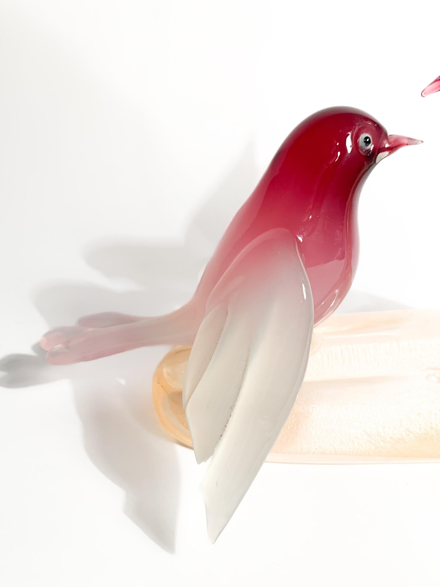 Sculpture of a Pair of Birds in Murano Glass by ARS Cenedese 1960s For Sale 7