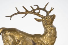 Sculpture of a Stag in Freedom by Aignon, Sculptor, Napoleon III Period.