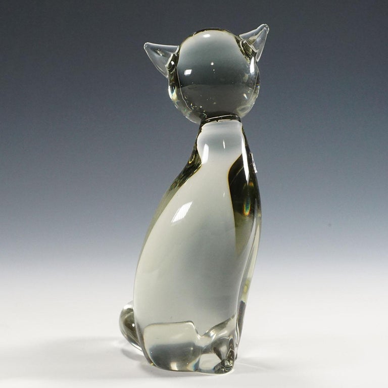 German Sculpture of a Stylized Cat Designed by Livio Seguso, ca. 1970s