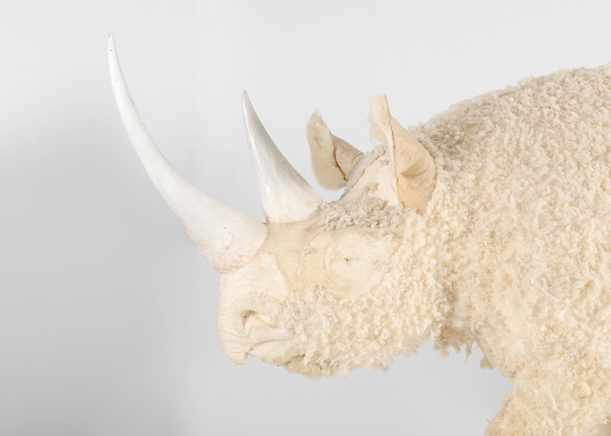 Americano Scultura di un rinoceronte bianco in vendita